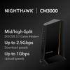 NETGEAR CM3000-100NAR Nighthawk CM3000 DOCSIS 3.1 Mid/high-Split Cable Modem, Up to 2.5Gbps, Black - Certified Refurbished view 2