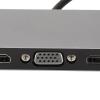 5 in 1 USB C Hub, Supports 3 Monitors with 4K Resolution, 100W PD Fast Charging, USB 3.0 Data Transfer, VGA Ports, Aluminum Alloy Material view 4