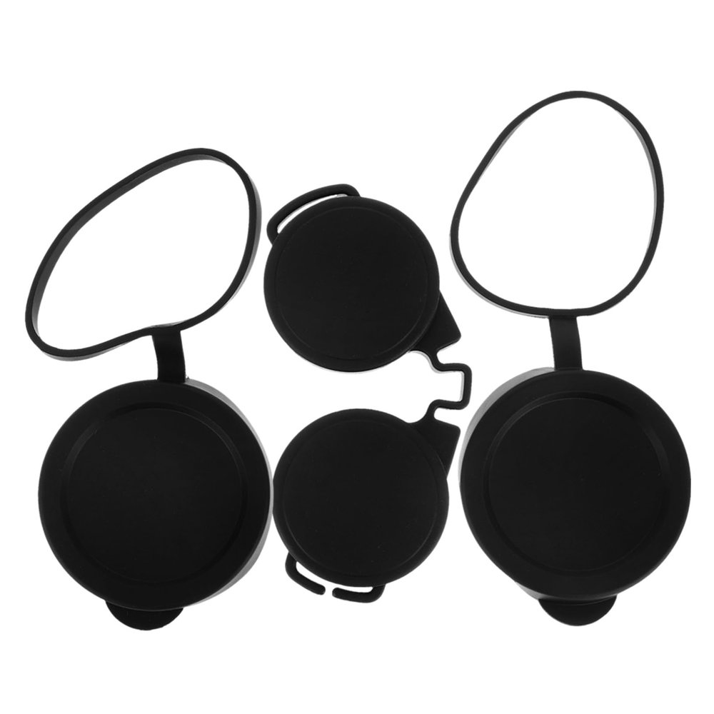 Kisangel 3pcs Binocular Lens Caps Rubber Eyepiece Guard Protective Cover for Telescopes Fit Easy to Install Protects Lenses from Water and Debris