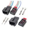 Chunsu 5 Set 4 Hole Reading Light Taillight Electric Wire Plug with Terminal Car Connector for 3AA972714 7N0972704(Black) view 2