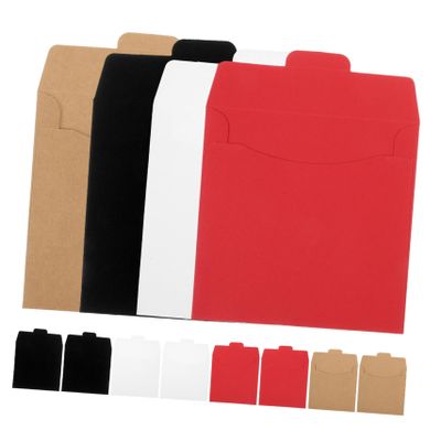 BATHVEVE Retro Style Cd Storage Bag Pcs Paper Cd Sleeves Colors Tape Label for Easy Identification