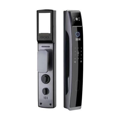 Fully Automatic Smart Doorlock Password Fingerprint Ic Card Key Unlock Built-in Cat's Eye Doorbell Function Trial and Error Alar,