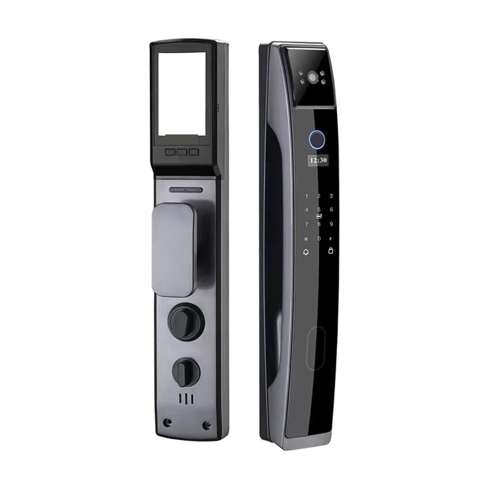 Fully Automatic Smart Doorlock Password Fingerprint Ic Card Key Unlock Built-in Cat's Eye Doorbell Function Trial and Error Alar,