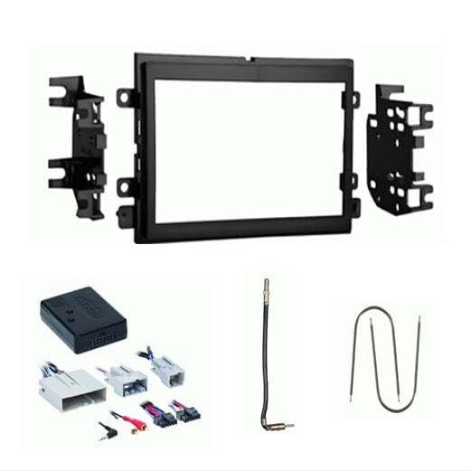 Double DIN Car Stereo Install Kit Compatible with Ford E Series Van for 2009, 2010, 2011, 2012 & 2013 with Factory Amplified System