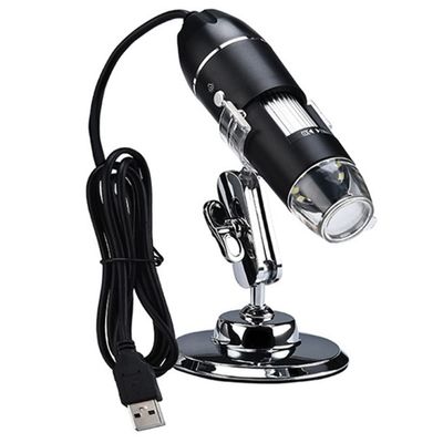 Lab Microscope Accessories 1600X 1000X 500X USB Digital Microscope Zoom Magnifier Camera with Metal Stand 8 LED(1600X)