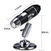 Lab Microscope Accessories 1600X 1000X 500X USB Digital Microscope Zoom Magnifier Camera with Metal Stand 8 LED(1600X) view 2
