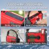Emergency Hand Crank Radio, NOAA Weather Radio, 20000mAh Rechargeable Solar AM/FM Radio, Portable USB-C Fast Charger, Flashlight, Reading Lamp SOS Alarm for Hurricane Storm Camping Hiking (Red) view 3