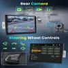 9 Inch Wireless Carplay Single Din Car Stereo,1080P Single Din Touch Screen Radio Support Wireless Android Auto Bluetooth 5.0 Backup Camera FM EQ Mirror Link USB Dual Mic SWC view 4