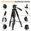 PIOENIMAGE 74" Camera Tripod, Expandable Camera Tripod Stand for Camera and Phone, Spotting Scope Tripod, Camera Stand for Photography, Video Recording, Compatible with DSLR, iPhone, Spotting Scopes view 2