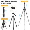 PIOENIMAGE 74" Camera Tripod, Expandable Camera Tripod Stand for Camera and Phone, Spotting Scope Tripod, Camera Stand for Photography, Video Recording, Compatible with DSLR, iPhone, Spotting Scopes view 3