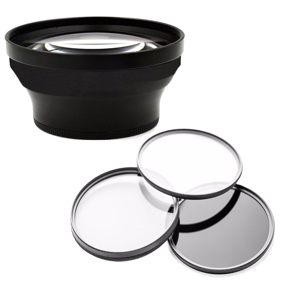 0.4X High Definition Super Wide Angle Lens w/Macro Compatible with Panasonic HDC-HS700K + 3 Piece Filter Kit