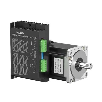 HBWLKJ01 Nema34 86HS121mm Stepper Motor Driver Kit 8.5NM DC48-80V/AC36-60V + Driver DM860H/MA860H(86x121 Motor MA860H)