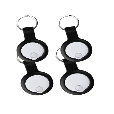UYRUREL Case for Reyke Smart Tags - Superior Silicone Build, Shockproof & Anti - slip. Fits Widely, Protects Against Scratches. Precise Cutouts Ensure Full Functionality.Black(4 Pack).