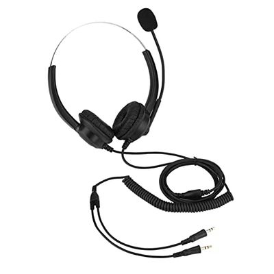 Aoaoy Noise Cancelling, Lossless Sound, 2.5mm Call Center Headset with Super Long Cable for Quick Problem Solving, Universal Compatibility for Computer, Telephone, Desktop Box (3.5mm