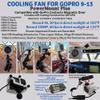 9Thirteen, Cooler Fan/Case. Works with GoPro HERO9, HERO10, HERO11, HERO12, HERO13, Reduce Overheating in Static Environments at Sporting Events,Vlogging (White, PowerMount Plus  Variable Speed Fan) view 2