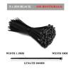 100 PCS Self-locking Plastic Nylon Cable Tie Black/white Cable Tie Fastening(Black,3x200mm) view 2