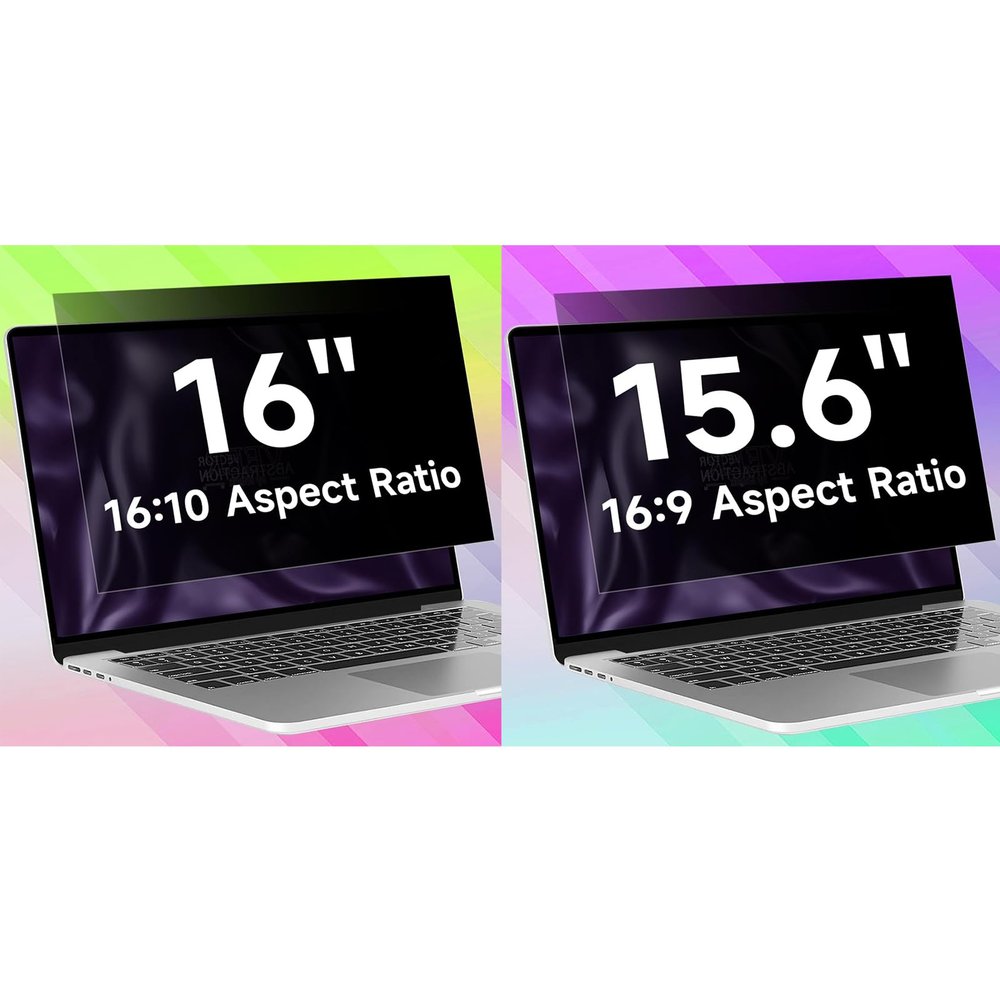 ANTOGOO V Laptop Privacy Screen Filter for 15.6 Inch 1920x1080 Aspect Ratio Laptop & 16 Inch 1920x1200 Resolution, Anti Blue Light Glare & Anti Scratch Computer Privacy Shield