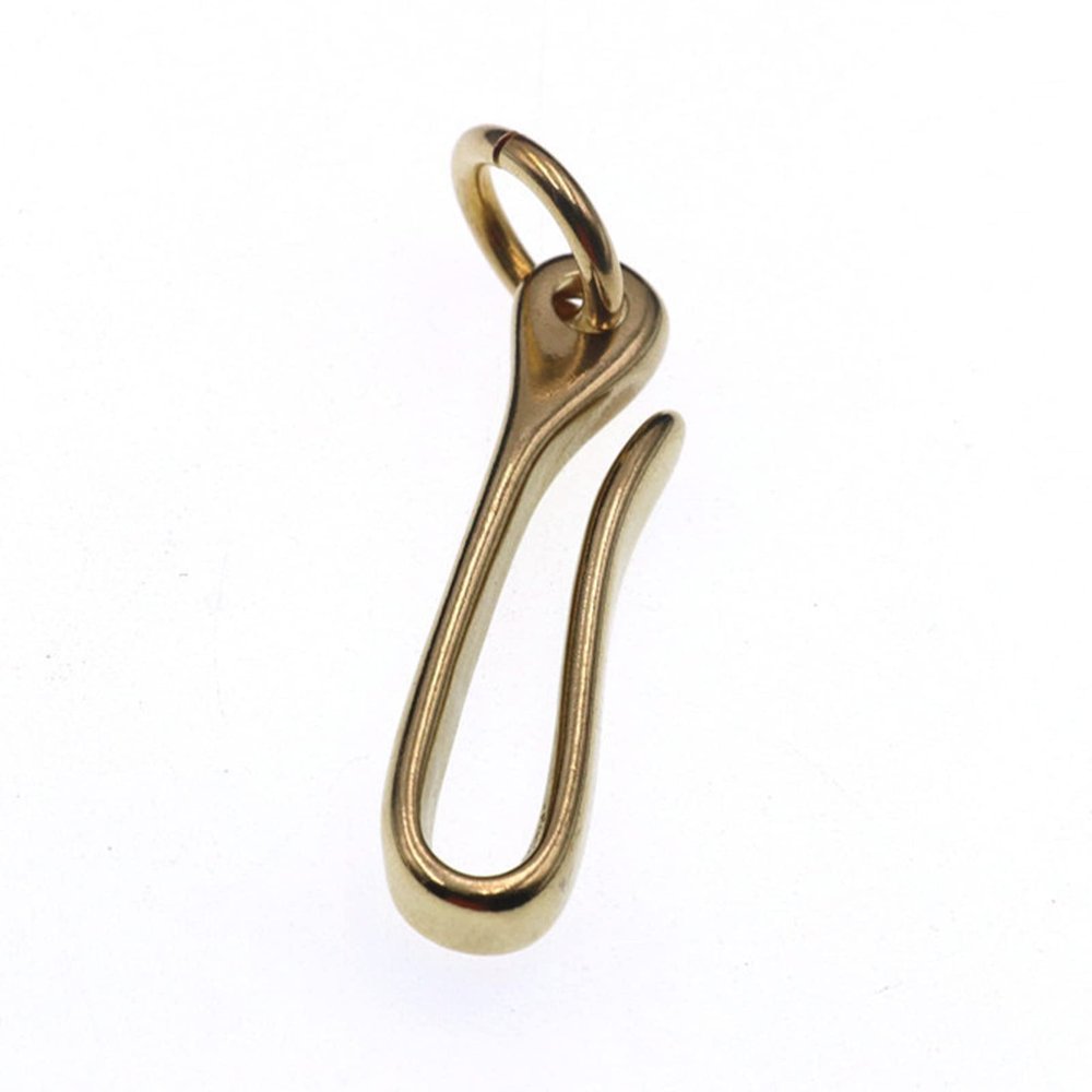 1PCS Brass Keychain Keyring Belt U Hook Wallet Chain Fish Hook