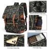 BAGFSHET Casual Daypack Lightweight Backpack Large Capacity Travel Backpack 16" Laptop College Bag (Black) view 3