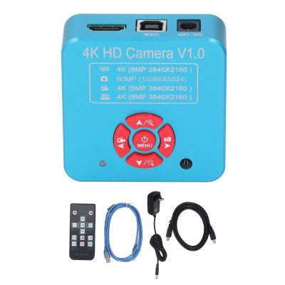 Industrial Microscope Camera 4K 8MP High Resolution 4X Digital Zoom HD Multimedia USB Output for Industrial Inspections and Applications