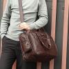ASWRTYJO French Men's Casual Travel Bag Business Computer Bag Shoulder Crossbody Handbag ffor Commuting Travel Business(white-Patch five-pointed star4) view 2
