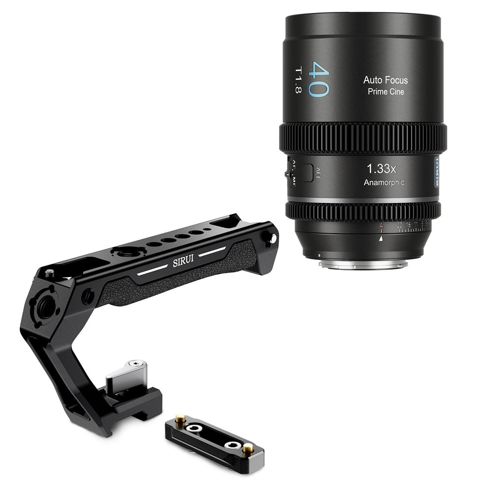 SIRUI 40mm T1.8 1.33X Anamorphic Lens, and NATO Top Handle Bundle