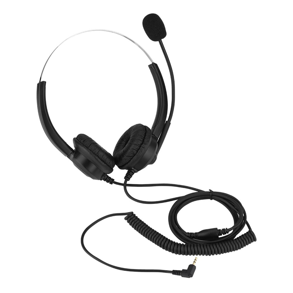 Aoaoy Noise Cancelling, Lossless Sound, 2.5mm Call Center Headset with Super Long Cable for Quick Problem Solving, Universal Compatibility for Computer, Telephone, Desktop Box (Dual