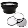 0.4X High Definition Super Wide Angle Lens w/Macro Compatible with Panasonic Lumix DC-FZ80 + 3 Piece Filter Kit view 1