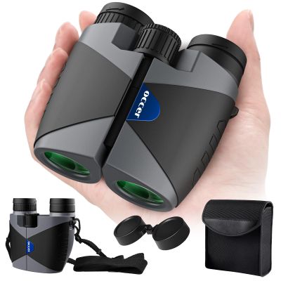 15x30 Compact Binoculars for Adults and Kids - Occer Large View High Powered Binoculars for Bird Watching Concerts - Lightweight Easy Focus Binocular with Low Light Vision Gifts for Men - Black