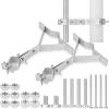 Blulu 2 Pcs Vent Pipe Mount for 2-1/2" to 5-1/2" Vent Pipe - (1" to 1.25" Mast Bracket) Galvanized Steel TV Antenna Mount Kit for Outside view 1