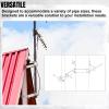 Blulu 2 Pcs Vent Pipe Mount for 2-1/2" to 5-1/2" Vent Pipe - (1" to 1.25" Mast Bracket) Galvanized Steel TV Antenna Mount Kit for Outside view 4