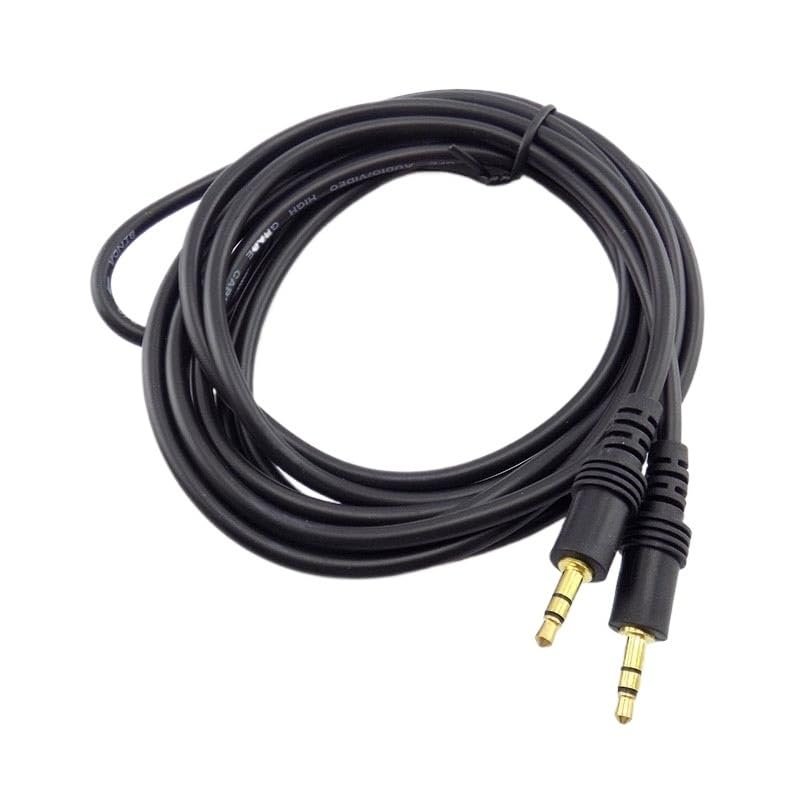 1.5/3/5/10M 3.5mm Stereo Male to Male Ja-ck Male to Female Audio Aux Extension Cable Cord for Computer MP3/MP4 D6(Male to Male,1.5m)