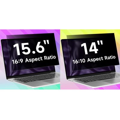 ANTOGOO V Laptop Privacy Screen Filter for 15.6 Inch 1920x1080 Resolution & 14 Inch 1920x1200 Resolution, Anti Blue Light Glare & Anti Scratch Computer Privacy Shield