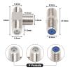 Kaunosta F Type Coax Splitter Kit Upgraded, 3 Way F-Type Female to 2 F Female RG6 Coaxial Connector Adapter T-Shape + F Female to Female Coaxial Cable Extender for TV Video VCR Antenna 4 Pack view 2