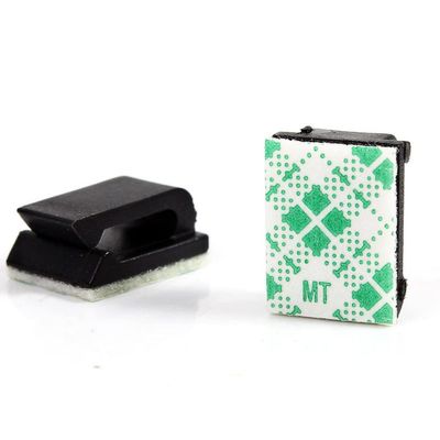 30 PCS Plastic Self Adhesive Wire Clip Black Car Tie Rectangle Cable Holder Mount Clamp Accessory