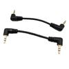 bodateng 1pc Gold 3.5mm 1/8" Male Right Angle to 3.5mm 3 Pole Male Right Stereo AUX Audio Cable Cord 10cm / 15cm(10cm) view 1
