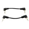 bodateng 1pc Gold 3.5mm 1/8" Male Right Angle to 3.5mm 3 Pole Male Right Stereo AUX Audio Cable Cord 10cm / 15cm(10cm) view 2