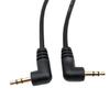 bodateng 1pc Gold 3.5mm 1/8" Male Right Angle to 3.5mm 3 Pole Male Right Stereo AUX Audio Cable Cord 10cm / 15cm(10cm) view 3