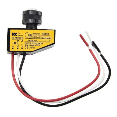 Photocell Light Control Switch 8-50V Dusk to Dawn Light Sensor Control Switch Accessory