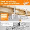 ZJRDYYK Under Desk Cable Management Tray Clamp No Drill, Cable Management Under Desk for Office & Home Office Desks to Hide Wires & Power Strips (White) view 3