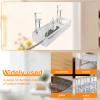 ZJRDYYK Under Desk Cable Management Tray Clamp No Drill, Cable Management Under Desk for Office & Home Office Desks to Hide Wires & Power Strips (White) view 4