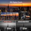 8K Video Camera Camcorder 88MP UHD WiFi Vlogging Cameras for YouTube 18X Digital Zoom IR Night Vision 3.0''Touch Screen Camera with 32GB Card, Microphone, Stabilizer, Lens Hood, Remote, Batteries view 3