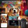 8K Video Camera Camcorder 88MP UHD WiFi Vlogging Cameras for YouTube 18X Digital Zoom IR Night Vision 3.0''Touch Screen Camera with 32GB Card, Microphone, Stabilizer, Lens Hood, Remote, Batteries view 4