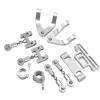 ZAWELIYO RC Metal Accessories Kit for WPL D12, Hex Adapter, Bearings, Upper and Lower Arms for Improved Performance, Connect Rods, Steering Cups, Mounts, Steering Blocks (Silver) view 4
