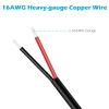 DC Power Pigtail Cable, 3FT 16AWG 5.5mm x 2.1mm DC Barrel Male Plug Jack Connector to Bare Wire Power Supply Adapter Repair Cord for CCTV Surveillance Security Camera LED Strip view 3