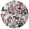 100Pcs Aesthetic Downtown Girls Stickers Pack, Aesthetic Holographic Stickers, Vinyl Waterproof Glitter Sticker, Cool Trendy Y2K Retro Sticker for Water Bottle Laptop Skateboard Party Supplies view 1