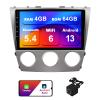 4+64G Android 13 Double Din Car Stereo for Toyota Camry 2006-2011 with 10.1 Inch Touchscreen Radio Built-in Wireless Carplay/Android Auto/GPS/Bluetooth/FM/AUX-in/Steering Wheel Controls/Backup Camera view 1