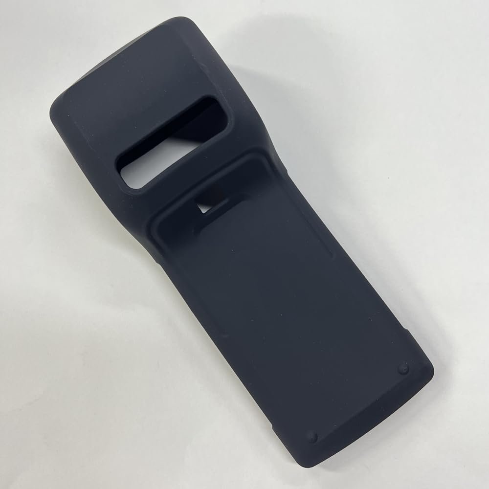 AudioPartner Soft Silicone Anti-Fall Durable Protective Shell Skin Case Cover for SUNMI V2S V2 Tempered Glass Screen Protector Film (V2 Black case)