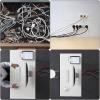 Brushed Aluminum Cable Management Grommets Easy Installs Cord Organizes Desk Cord Passages Solution Upgrades for Desks view 4