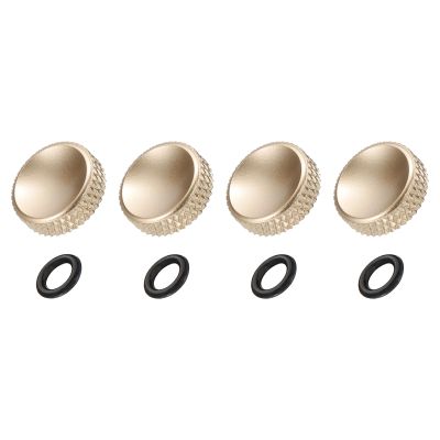 PATIKIL Camera Shutter Button, 4 Pack 12mm Concave Surface Shutter Release Buttons Pure Copper Camera Button for Nikon for Fujifilm for Leica DSLR/SLR, Matte Gold